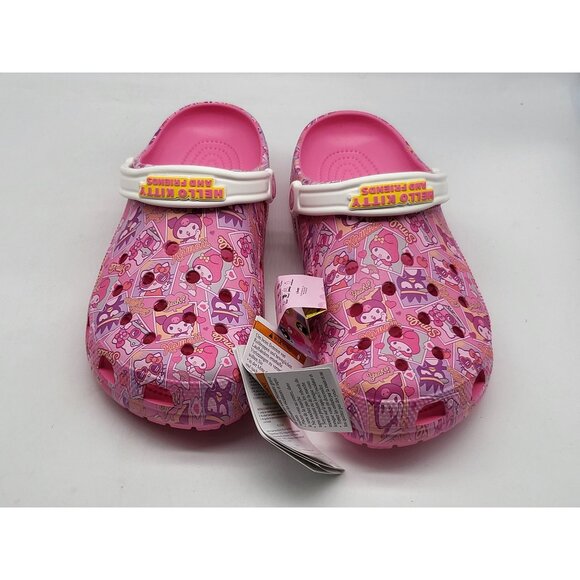 Crocs Hello Kitty‎ Classic Clog Womens Size 12 Pink 208527 680 - Picture 2 of 10